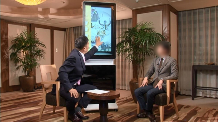 BS番組収録にタッチパネルサイネージ