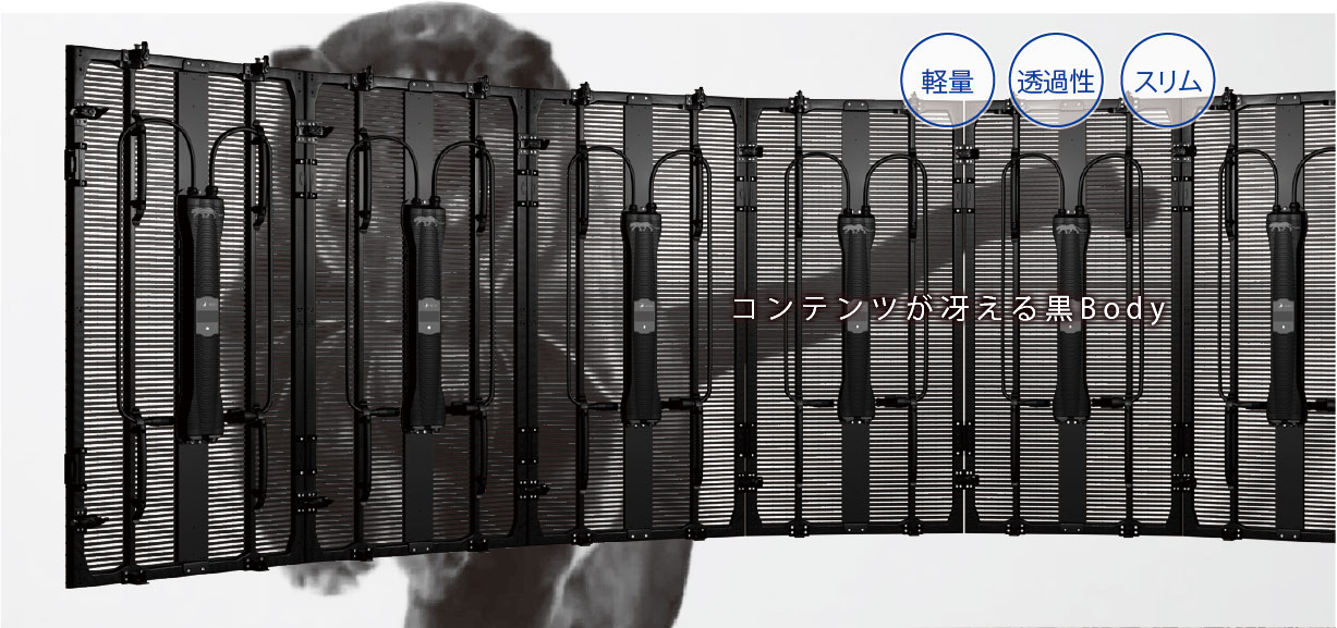 屋外用7.8mmピッチ透過型LEDビジョン YSL-OD8000D-CTR