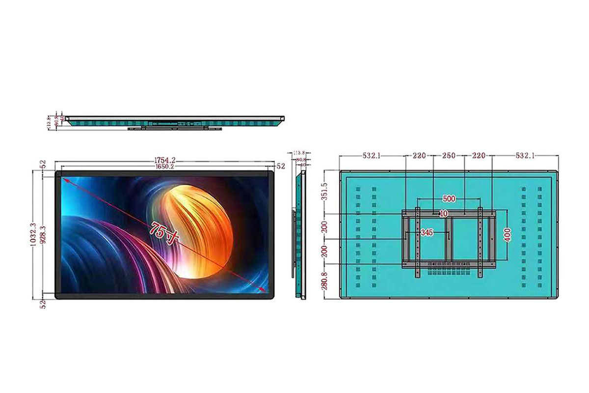 75インチAndroid搭載タッチパネル壁掛屋内用デジタルサイネージ YSD-ID7500Z【台数制限有】