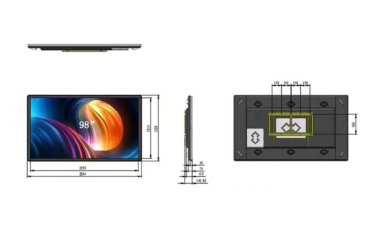98インチAndroid搭載壁掛屋内用デジタルサイネージ YSD-ID9800Z【台数制限有】