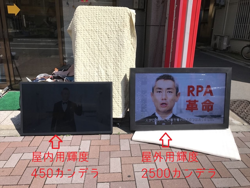 屋内と屋外でのディスプレイの使い分け
