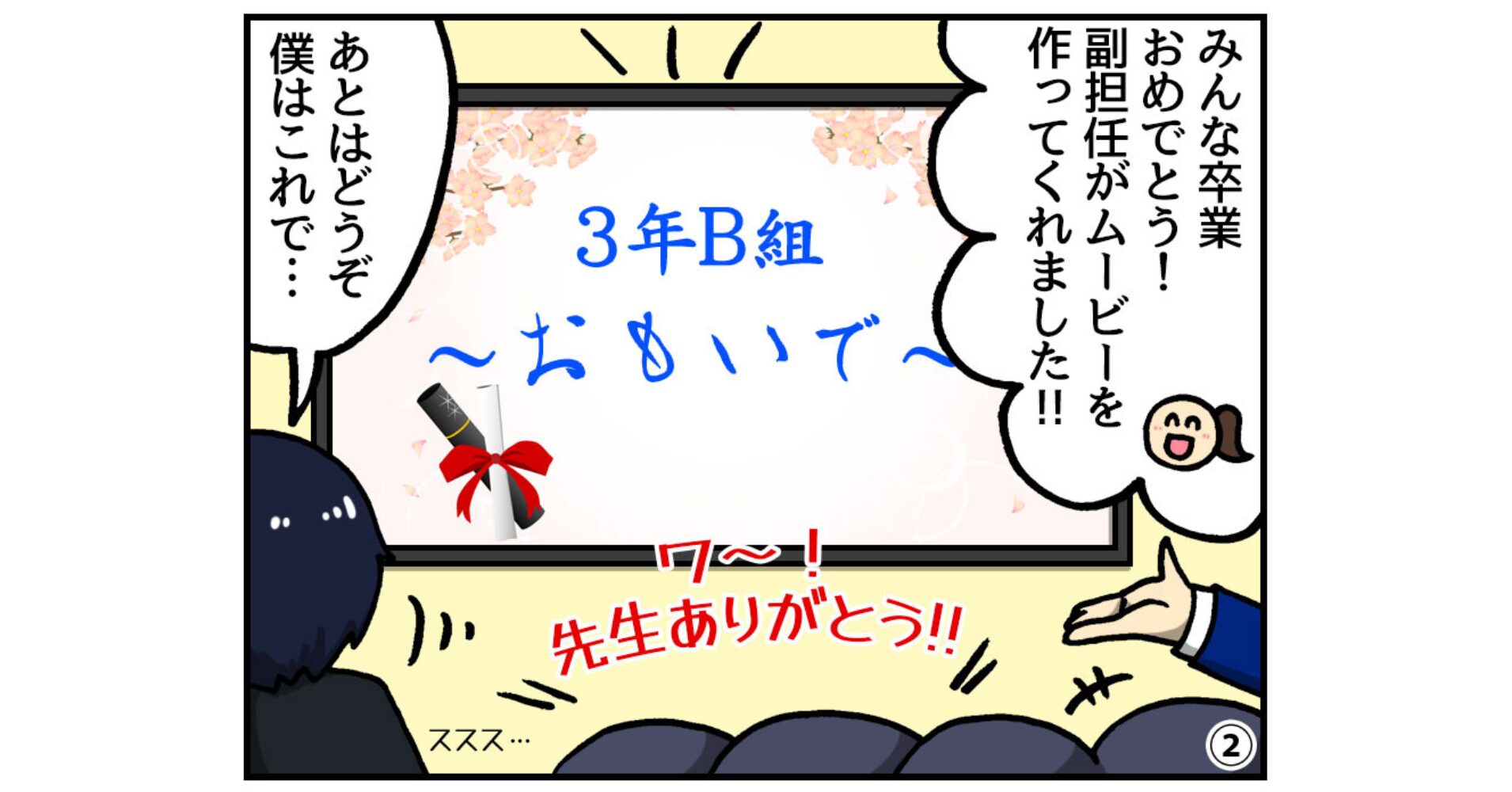 【ヤマサイ漫画コラム】教室に電子黒板が1台あればこんなに便利！